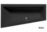 SAPHO POLYSAN ANDRA L aszimmetrikus kád, balos, 160x90x45cm, matt fekete (81521.21)
