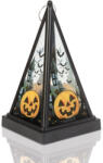 Family Halloween-i LED lámpás - tök - melegfehér - fekete - 9, 5 x 9, 5 x 17 cm - 2 x AAA (56549A) - tipparuhaz