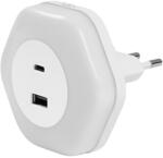 OSRAM éjszakai LED irányfény 2 USB csatlakozóval, fehér (Lunetta Hexagon) (4099854532238)