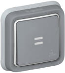 Legrand 069821 Plexo 55 süllyesztett 1P nyomó átkapcsoló N/C jelzőfénnyel, komplett, szürke (069821)
