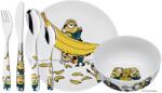 WMF Set tacamuri si vesela pentru copii WMF Minions 6 piese inox Cromargan spalare usoara (1286079964) Tacam