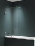 New Trendy Avexa Nickel Brushed paravan cadă 90 cm o piesă periat/sticlă transparentă EXK-8742-WP (EXK8742WP)