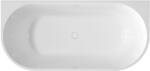 INVENA Glamour cadă de perete 170x80 cm ovală alb AN-02-12U (AN0212U)