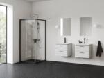 RAVAK Blix II cabină de duș 80x80 cm pătrat negru mat/sticlă transparentă 1LM40300Z1 (1LM40300Z1)