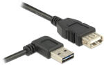 Delock EASY-USB cablu prelungitor, 1m, EASY-USB2.0 "A" dreapta / stânga 90s plug și USB2.0 "A" priză
