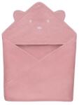 Lionelo - Gyerek kapucnis muszlin törölköző MUSLIN HOODED TOWEL Pink Baby 5903771709323 (LN0284)