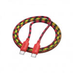 hoco. X116 USB-C to USB-C töltőkábel, adatkábel, piros (60W, 3A, 1m)