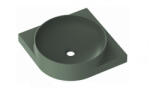 RAVAK Yard 450 C kerámia sarok mosdó, túlfolyó és csapfurat nélkül, grey green XJX08045000 (XJX08045000)