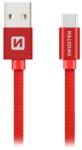 SWISSTEN 71521306 USB-A apa - USB-C apa Adat- és Töltőkábel 2m - Piros (71521306) (71521306)