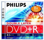 Philips DVD+R 8, 5 Gb 8x kétrétegű normál tok (1-es címke) (PH992114)