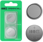 Green Cell 2x CR2032 3V 220mAh lítium gombelem kulcshoz, órához, távirányítóhoz, mérleghez X2CR2032 (36877)
