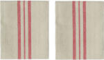 OYOY Șervețele textile Linu, 45 x 45 cm, bej-roșu, 2 buc (L301263)
