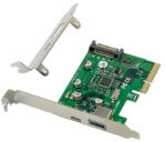 Conceptronic Bővítőkártya - EMRICK09G (PCIe x4 to USB-A 3.0+USB-C 3.2 Gen2, Táp: 15pin SATA (EMRICK09G) - tonerklinika