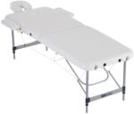 VASHOME masszázságy, összecsukható és hordozható, alumínium vázas, fehér (MST002WT) - vasbutor