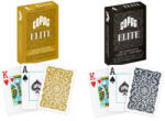Copag 12 csomag PÓKER KÁRTYA 100% PLASZTIK, COPAG ELITE POKER JUMBO NAGY SZÁMMAL (6 DB ARANY + 6 DB FEKETE HÁTLAPPAL)