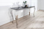 Rococo Stílusos konzolasztal Rococo 140cm fekete ezüst