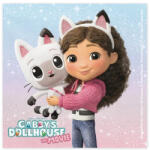 PartyDeco Szalvéta 33x33cm 20db Gabby's Dollhouse, Gabi babaháza (LUFI449585)