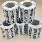  MÉRETJELZŐ 80x20mm átlátszó műanyag címke 500 db/40gy (XS, S, M, L, XL, 2XL, 3XL) - FEKETE keret