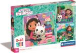 Clementoni - Puzzle 3x48 Gabbyi's Dollhouse - 40 - 99 piese
