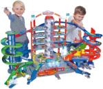 Majorette Építőjáték 7 szintes garázs 2 motoros lifttel Super City Garage Majorette hanggal fénnyel elektronikus vonat és 6 fém kisautó (MJ2059989-2009001)