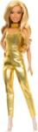 Mattel Fashionistas Petite în combinezon auriu - 65 de ani (HRH19) (HRH19) Papusa Barbie