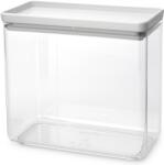 Brabantia tárolóedény 3, 5L, egymásra rakható, légmentes záródás, szögletes, világosszürke, átlátszó műanyag tartály - 230622 (230622)