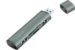 LogiLink UA0394 USB 3.2 Gen2, 2 portos hub kártyaolvasóval, alumínium házzal (UA0394)