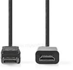 Nedis CCGL37100BK30 Display port dugó - HDMI dugó kábel 1080p, 3m (CCGL37100BK30) (CCGL37100BK30)