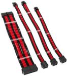 KOLINK Kábel Modding Kolink Core Standard fonott hosszabbító kit - Jet Black/Racing Red (CORESTANDARD-EK-BRD)