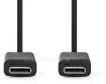 Nedis CCGL64750BK10 USB C - USB-C kábel, USB3.2 Gen 2, 240W, 20 Gbps, hossz 1m (CCGL64750BK10) (CCGL64750BK10)