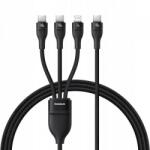 Baseus Cablu Incarcare USB-C - Lightning / 2 x USB-C Baseus Flash Series III 3in1 P10377502111-00, 100W, 1.5m, Negru
