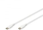ASSMANN USB-C Silicone charging cable USB-C to USB-C USB 2.0 60W 2m fehér (AK-300341-020-W) (AK-300341-020-W)