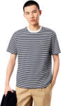 Lacoste Striped Heavy Cotton T-shirt White/Navy Blue Férfipóló L