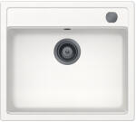 SCHOCK Schock Mono N-100 konyhai mosogatótálca 570 x 510 mm Cristadur Polaris, hófehér és szűrőkosár, távműködtető gomb, túlfolyó takaró Gunmetal (SETMN100POPVGUB)