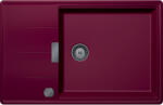 SCHOCK Schock Tia D-100LS konyhai mosogatótálca 780 x 500 mm Cristadur Berry, bogyószín és látható elemek Gunmetal, antracit (SETTD100LSBEPVGUB)