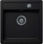SCHOCK Schock Mono N-100S konyhai mosogatótálca 490 x 510 mm Cristadur Puro, intenzív fekete és szűrőkosár, távműködtető gomb, túlfolyó takaró Gunmetal (SETMN100SPUPVGUB)