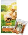 Friskies PURINA Friskies Balance csirke zöldségekkel 15kg + WILD FARM puha csirkecsíkok 500g kutyakajakkal