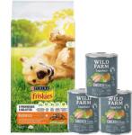 Friskies PURINA Friskies Balance csirke zöldségekkel 15kg + WILD FARM Superfood csirke 3x800g