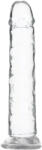Addiction Crystal - dildo cu ventuză (transparent) - 18 cm (677613851208) Dildo