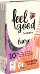 feelgood large/ extra large condoms, vegan, natural rubber latex 10 pcs