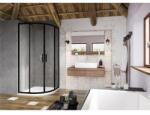 RAVAK Blix Slim BLSCP4 zuhanykabin 80x80x190 cm fekete, transparent (RAV-X3BM40300Z1)