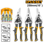 INGCO Lemezvágó olló készlet 3 részes 250 mm (HTSNK0110) - platinashop