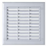  Awenta TK10 négyszögletes fali rács 150X150, szabályzó zsaluval, rovarhálóval, fehér