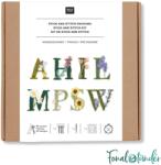 Rico Stick & Stitch - Virágos Betűk - hímzés csomag