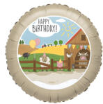 anagram Szülinapi fólia lufi 18" 45cm Happy Birthday, Farm (LUFI823940)