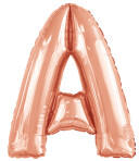anagram Betű lufi 34" 86cm óriás Rosegold betű, A betű, (LUFI662764)