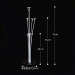 Flippy Suport pentru Baloane, Flippy, cu Trei Straturi, pentru 7 Baloane, 70 cm, Transparent (teo-134214)
