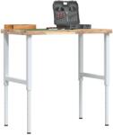 vidaXL Работна маса, 100x60x(73-99, 5) см, масивна акация, правоъгълна (3309713)