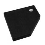 Kerra Prato 90 szögletes fekete akril zuhanytálca (PRATO90BL) - leziter