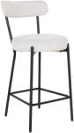 House Nordic Badalona bárszék, buklé, fehér, fekete lábak (1001361) - leziter